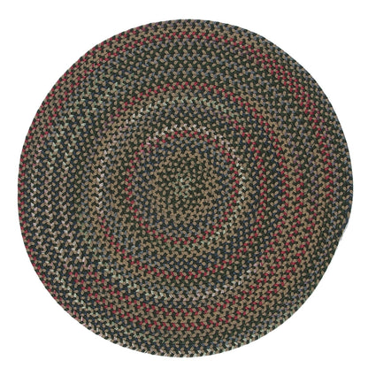 Colonial Mills Wayland Rustic Farmhouse Braided Multicolor Round Rug