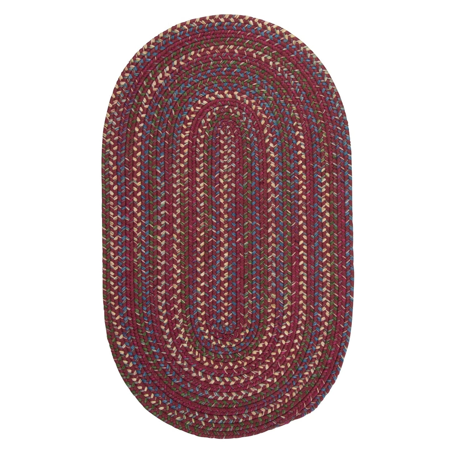 Colonial Mills Worley Rustic Farmhouse Braided Multicolor Oval Rug