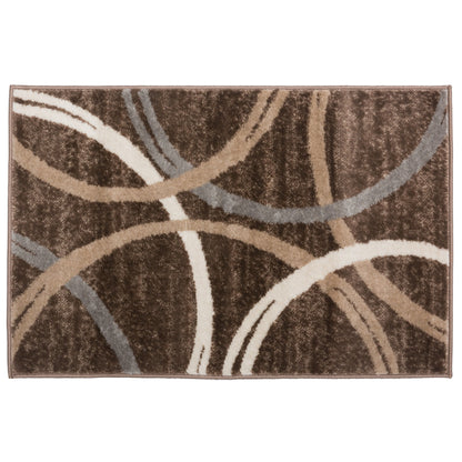 World Rug Gallery Contemporary Abstract Circles Design Area Rug