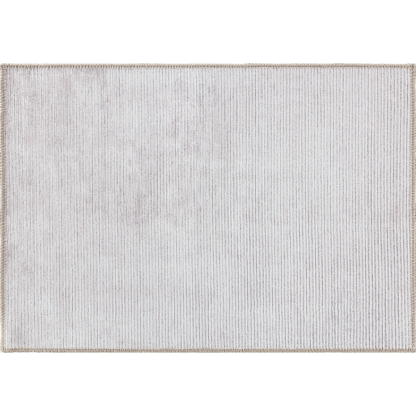 Contemporary Distressed Stripe Machine Washable Area Rug