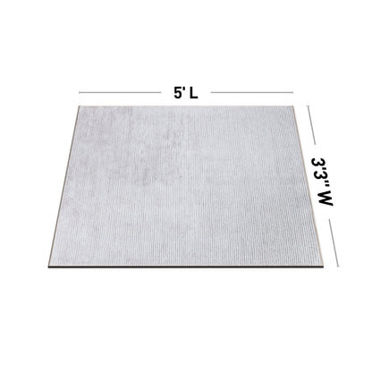 Contemporary Distressed Stripe Machine Washable Area Rug