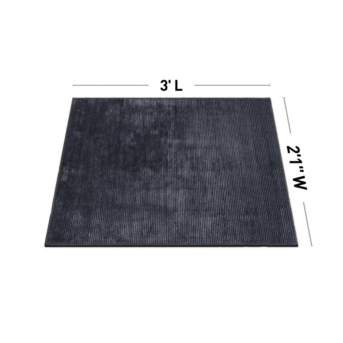 Contemporary Distressed Stripe Machine Washable Area Rug