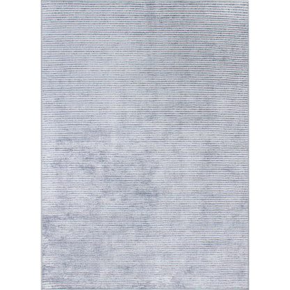 Contemporary Distressed Stripe Machine Washable Area Rug