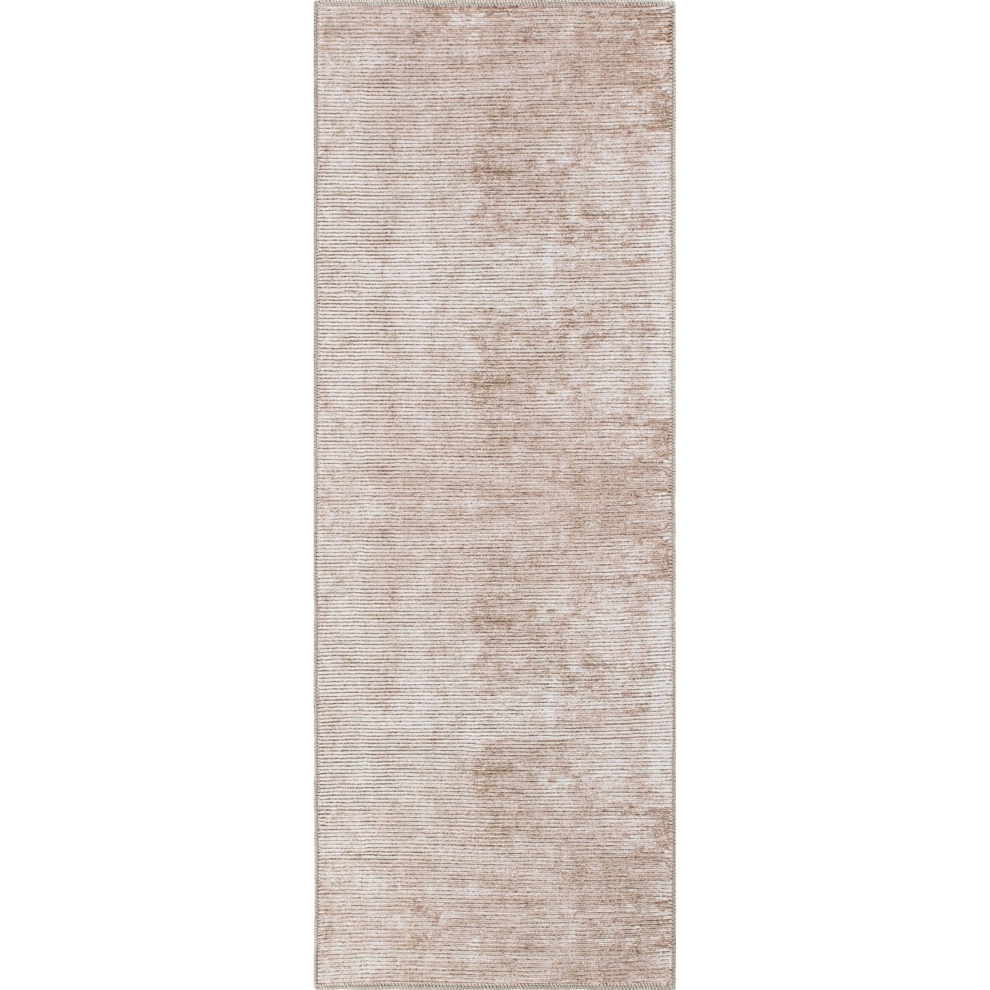 Contemporary Distressed Stripe Machine Washable Area Rug