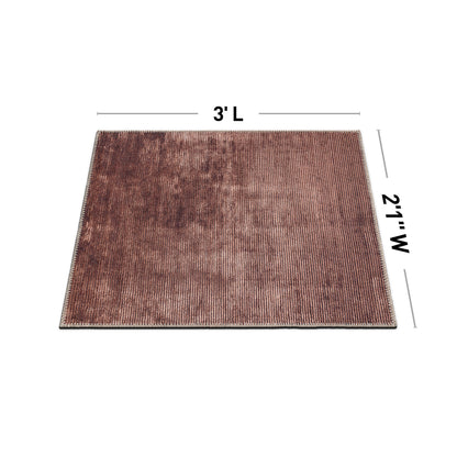 Contemporary Distressed Stripe Machine Washable Area Rug