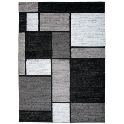 World Rug Gallery Contemporary Modern Boxed Color Block Area Rug