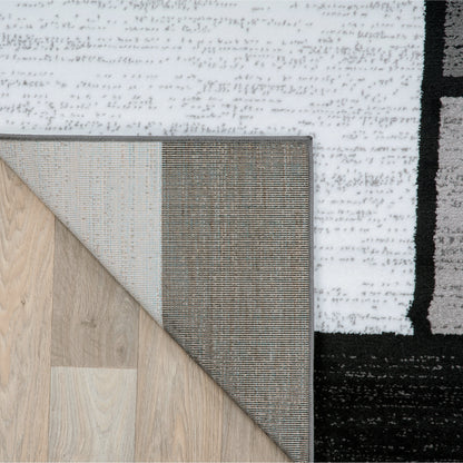 World Rug Gallery Contemporary Modern Boxed Color Block Area Rug