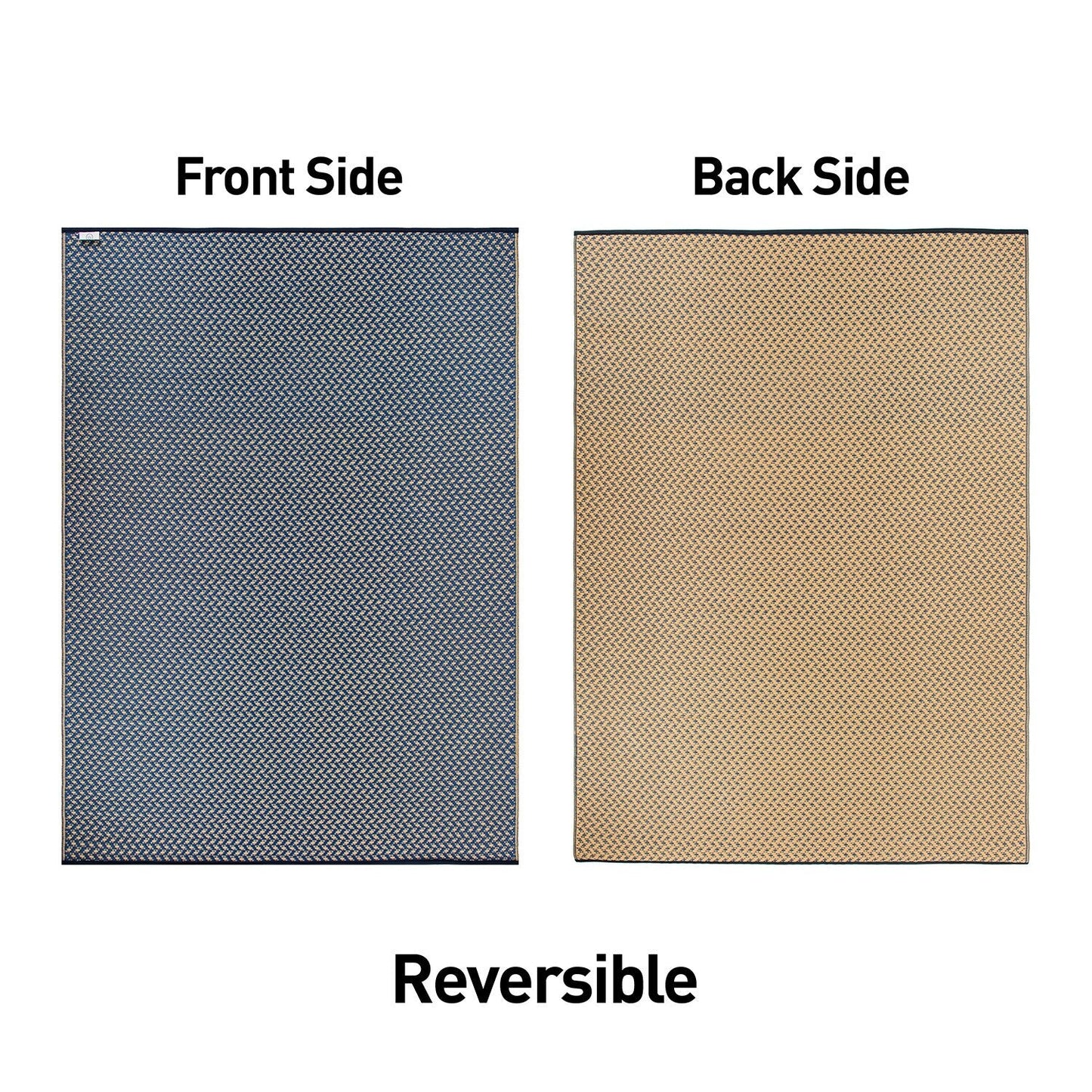 Contemporay Solid Reversible Plastic Outdoor Rugs