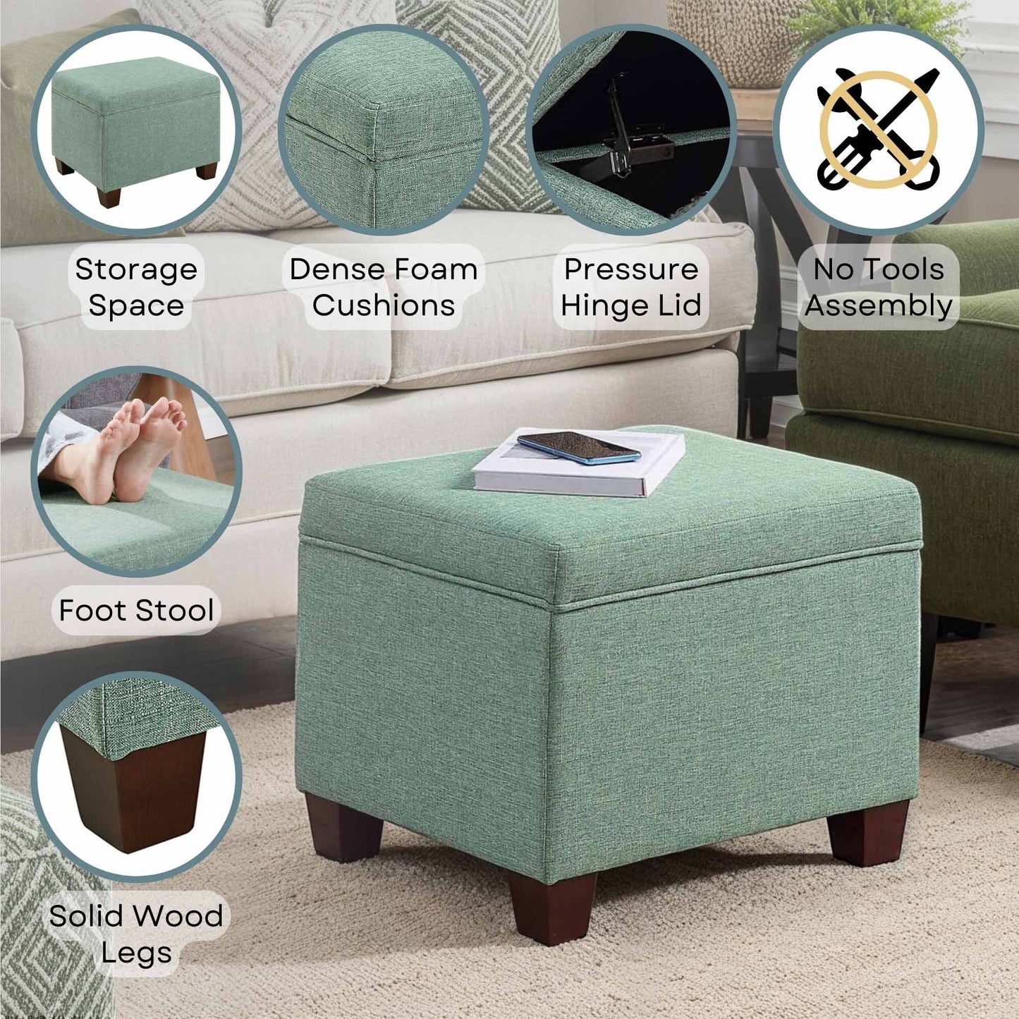 Convenience Concepts Madison Storage Ottoman