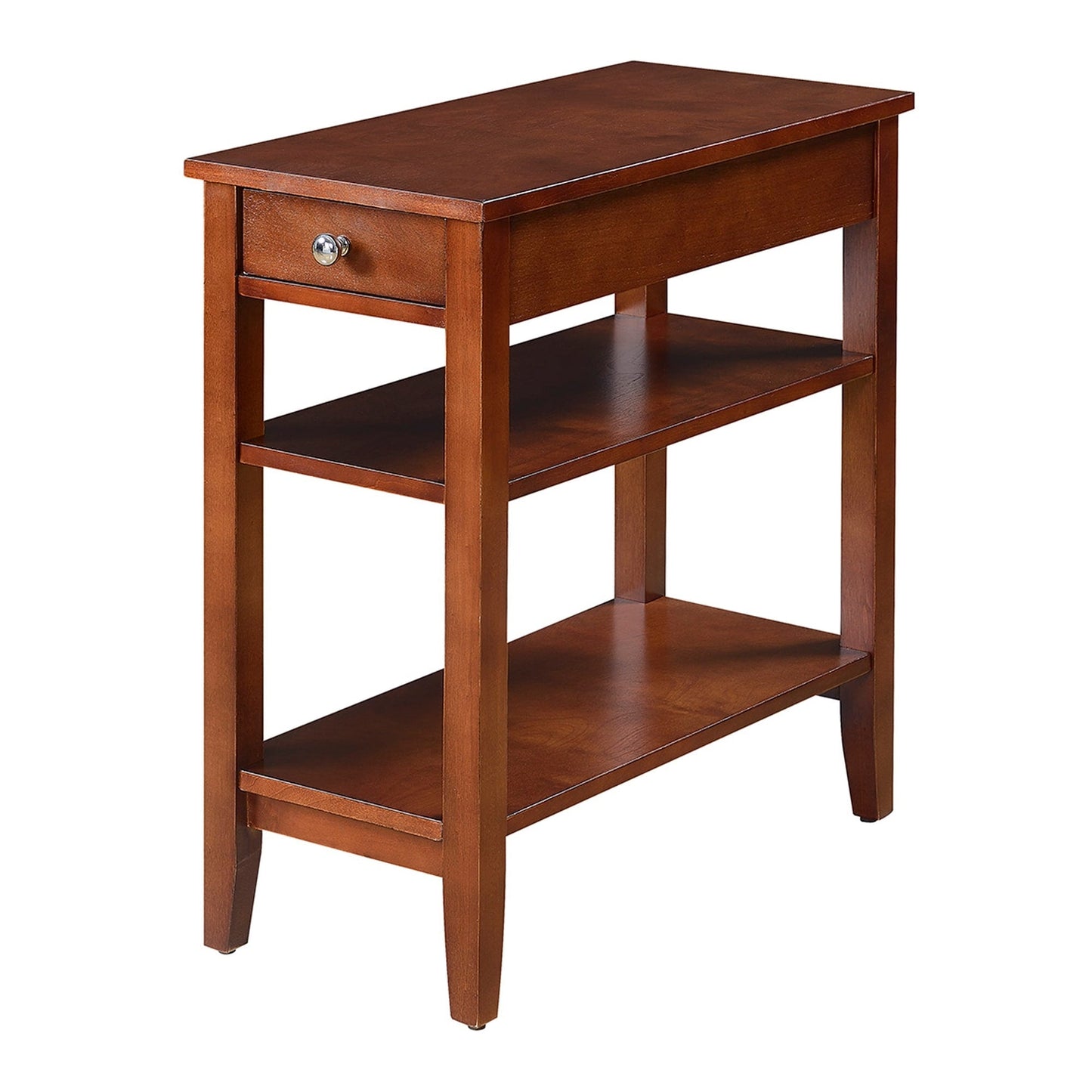 Convenience Concepts American Heritage 1 Drawer Chairside End Table with Shelves