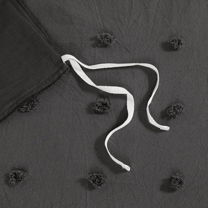 Intelligent Design Maize Cotton Jacquard Duvet Cover Set with Euro Shams and Throw Pillows