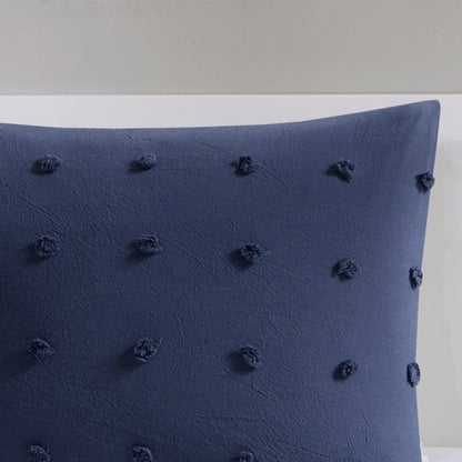 Intelligent Design Maize Cotton Jacquard Duvet Cover Set with Euro Shams and Throw Pillows