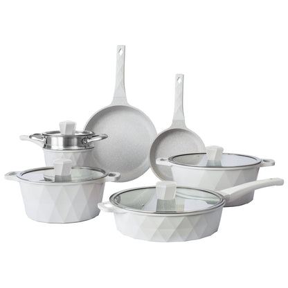 Country Kitchen Non-Stick Cast Aluminum Cookware Set - Durable Kitchen Cookware for Everyday Cooking, 6-11 Pc