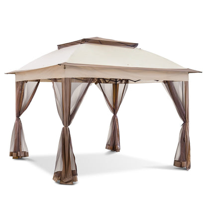 Cozywor 11 ft. x 11 ft. Pop-Up Steel Gazebo with Mosquito Netting