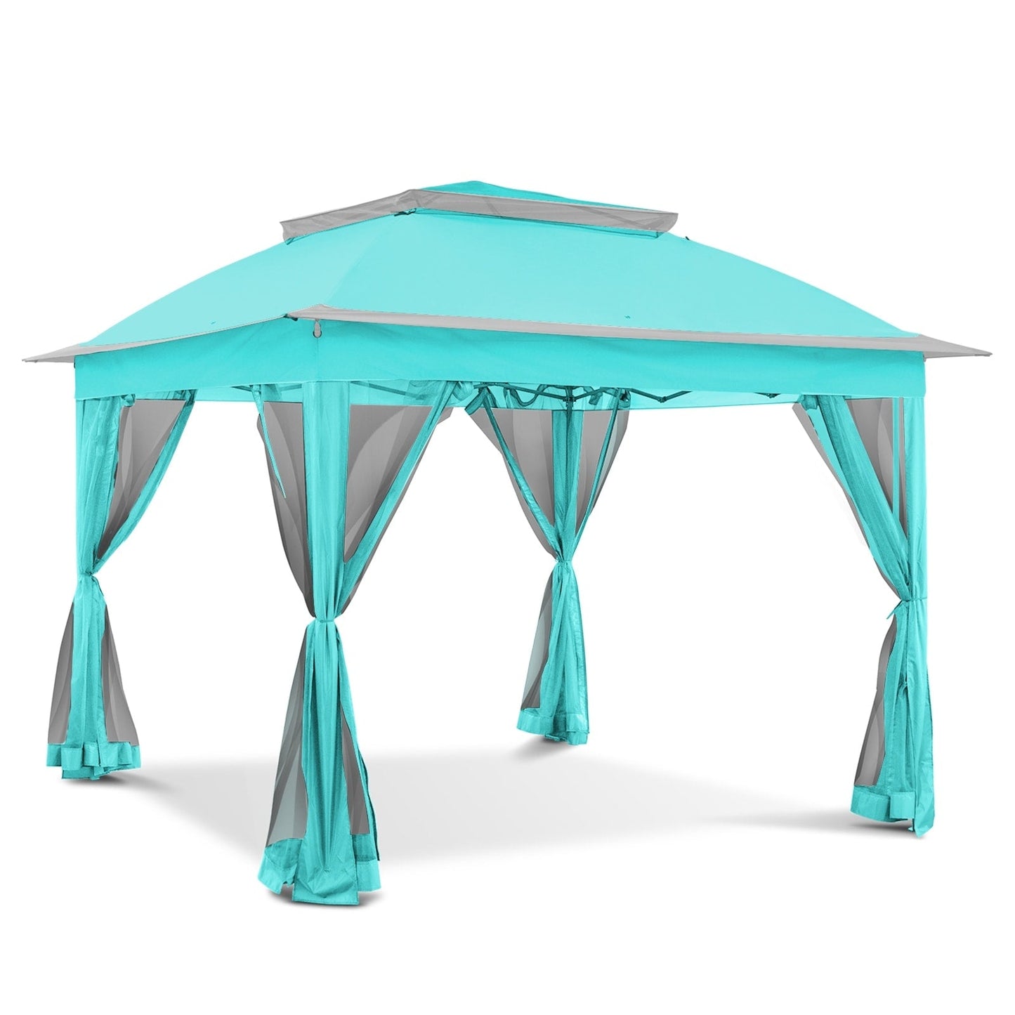 Cozywor 11 ft. x 11 ft. Pop-Up Steel Gazebo with Mosquito Netting