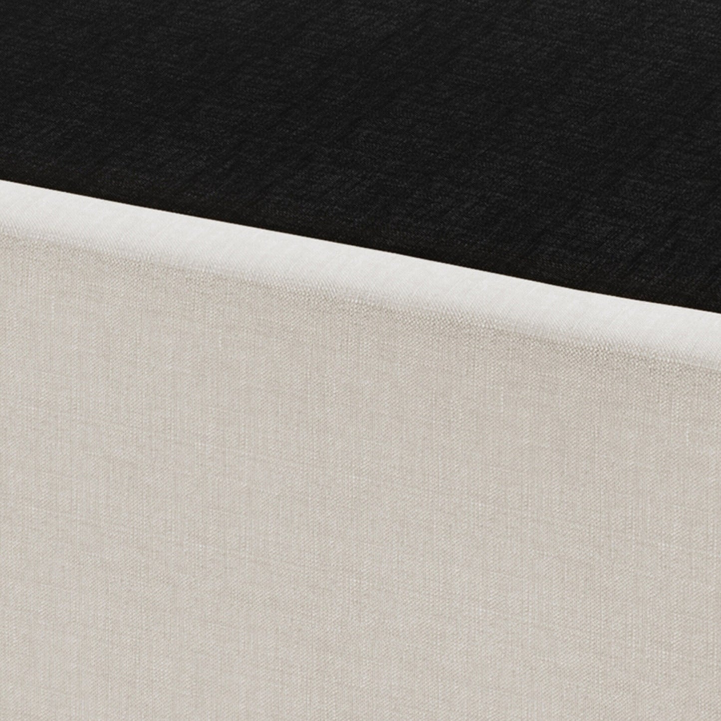 CraftPorch Solid Wood 5-Inch Box Spring Foundation with Wood Slats with Warm Grey Linen Cover