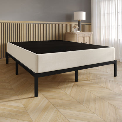 CraftPorch Upholstered Linen Metal Box Spring