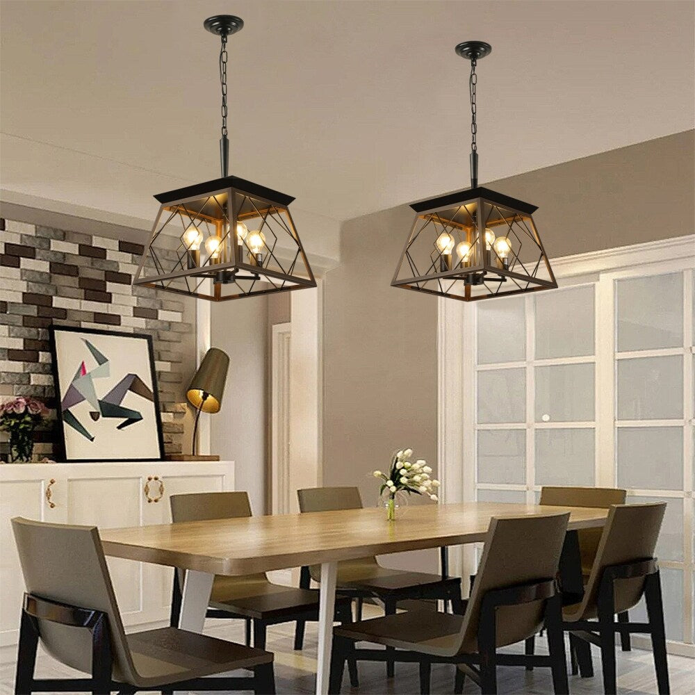 Dimmable 4-Light Farmhouse Chandeliers Light for Dining Room No Bulb