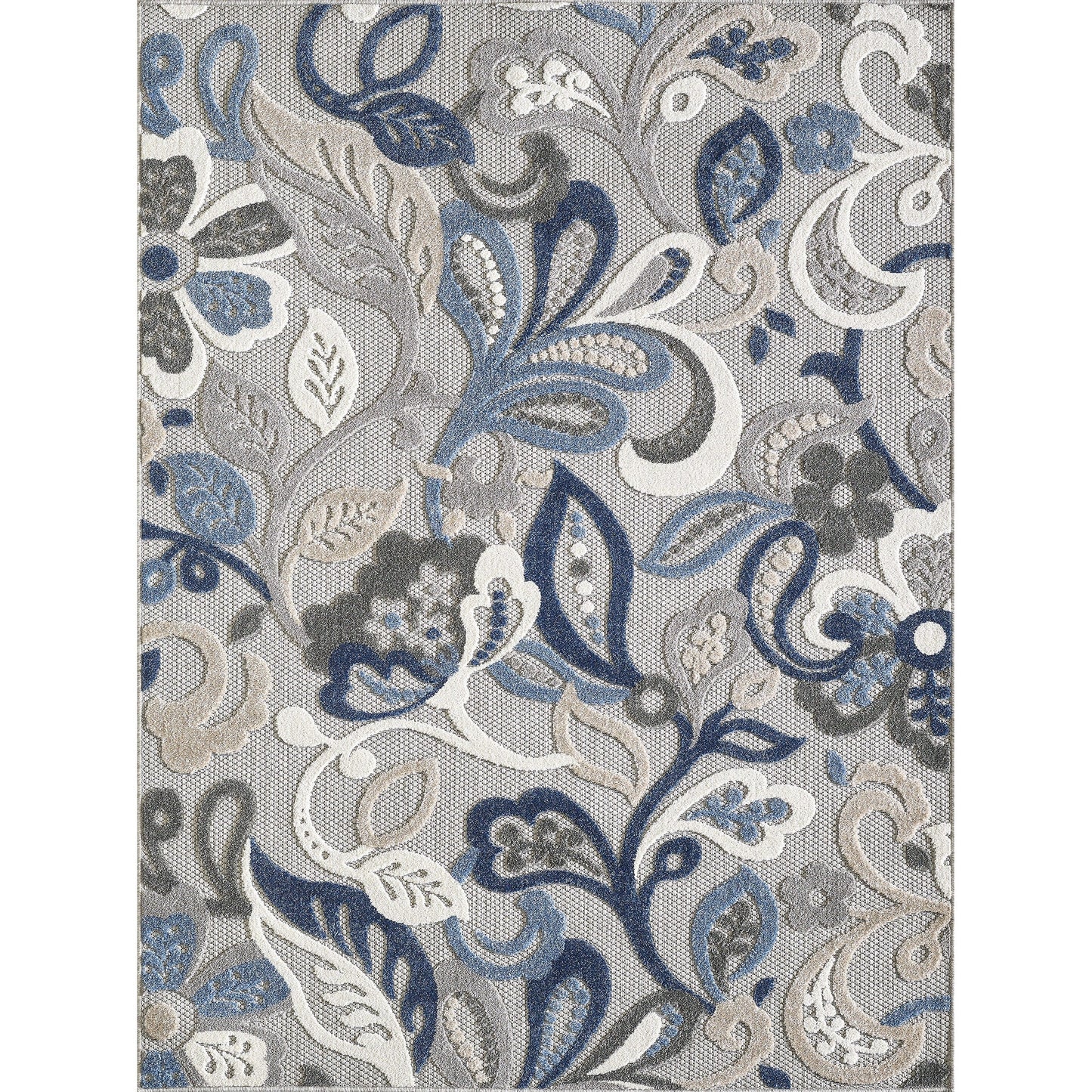 Domani Napa Floral Textured Indoor/ Outdoor Rug