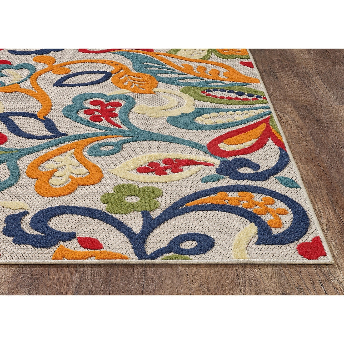 Domani Napa Floral Textured Indoor/ Outdoor Rug