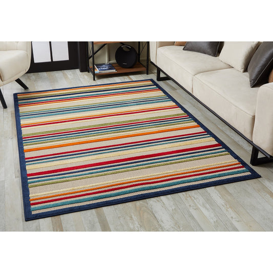 Domani Napa Summer Stripe Indoor/ Outdoor Rug