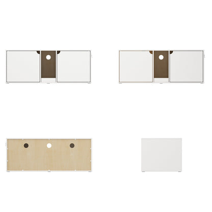 Dual-Compartment Cat Litter Box Enclosure Multi-Functional Furniture