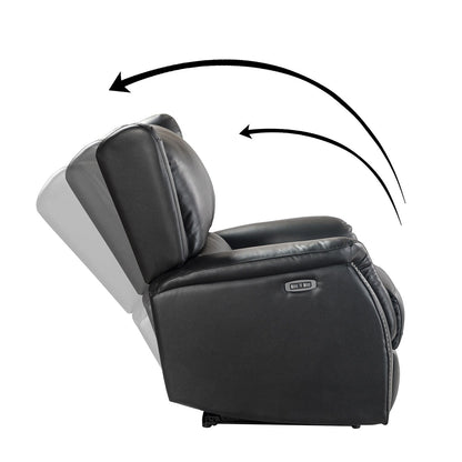 Eduardo Genuine Leather Power Recliner with USB Port Set of 2