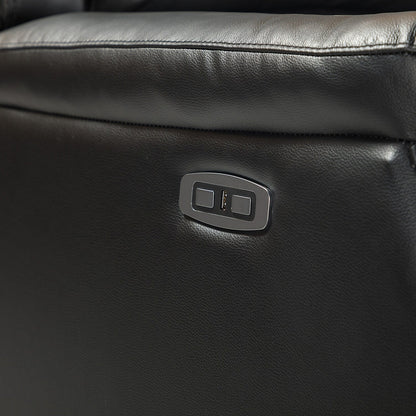 Eduardo Genuine Leather Power Recliner with USB Port Set of 2