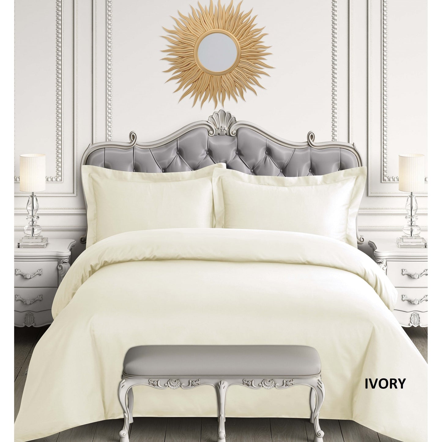 Egyptian Cotton Sateen 600 Thread Count Oversized Duvet Cover Set