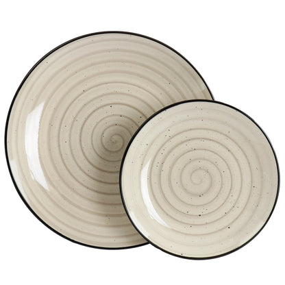 Elama Gia 24 Piece Stoneware Dinnerware Set