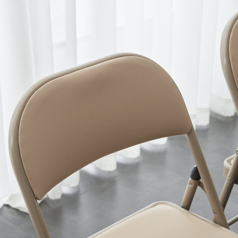 Elegant Foldable Iron & PVC Chairs for Convention & Exhibition White