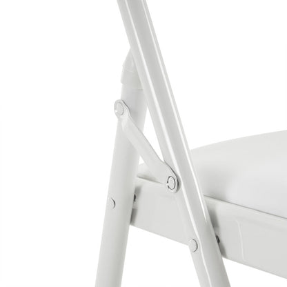 Elegant Foldable Iron & PVC Chairs for Convention & Exhibition White