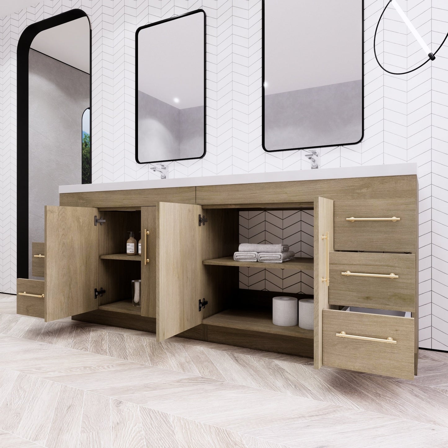 Eliza 72'' Freestanding Vanity with Double Sink