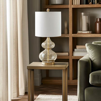 Ellipse Curved Gourd Glass Table Lamp, Set of 2