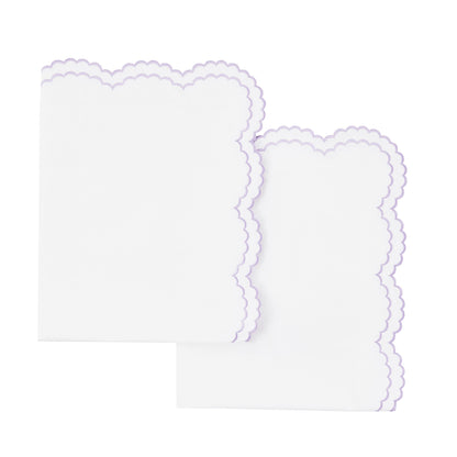 Embroidered Percale Crisp Cotton Double Scallopier Duvet Set and Sham