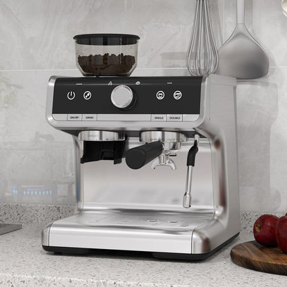 Espresso Coffee Maker, with Grinder, 2.8 L Water Tank