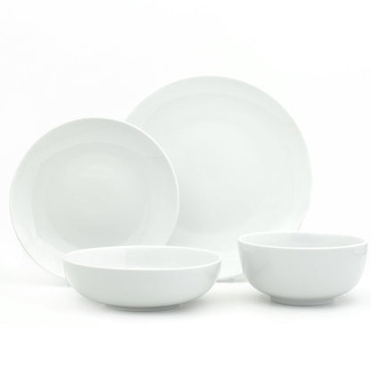 Euro Ceramica 16 Piece / 32 Piece White Essential Porcelain Dinnerware Set