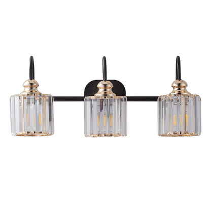 ExBrite Modern Rose Gold 1/2/3/4/5-light Bathroom Dimmable Crystal Vanity Lights Wall Sconces