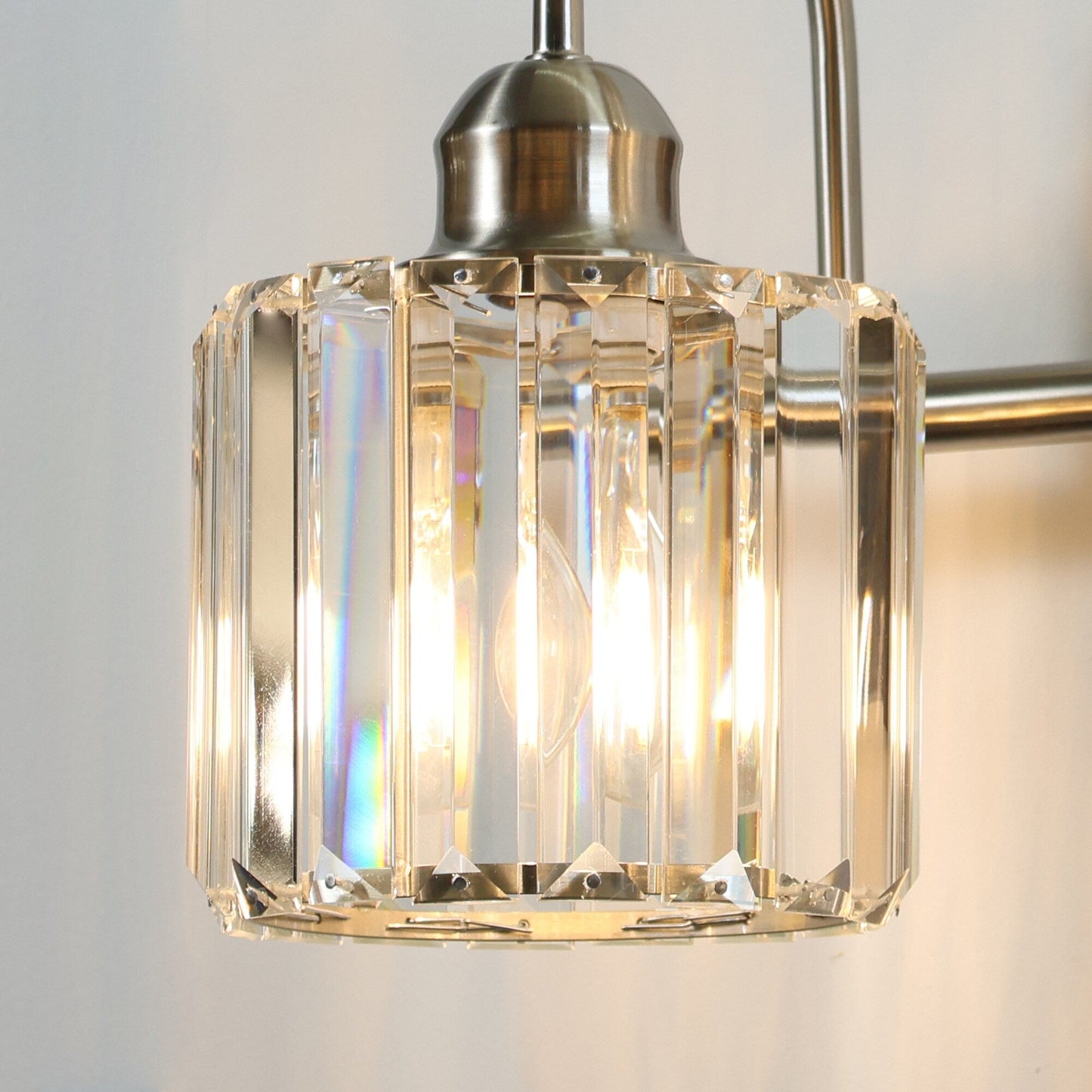 ExBrite Modern Rose Gold 1/2/3/4/5-light Bathroom Dimmable Crystal Vanity Lights Wall Sconces