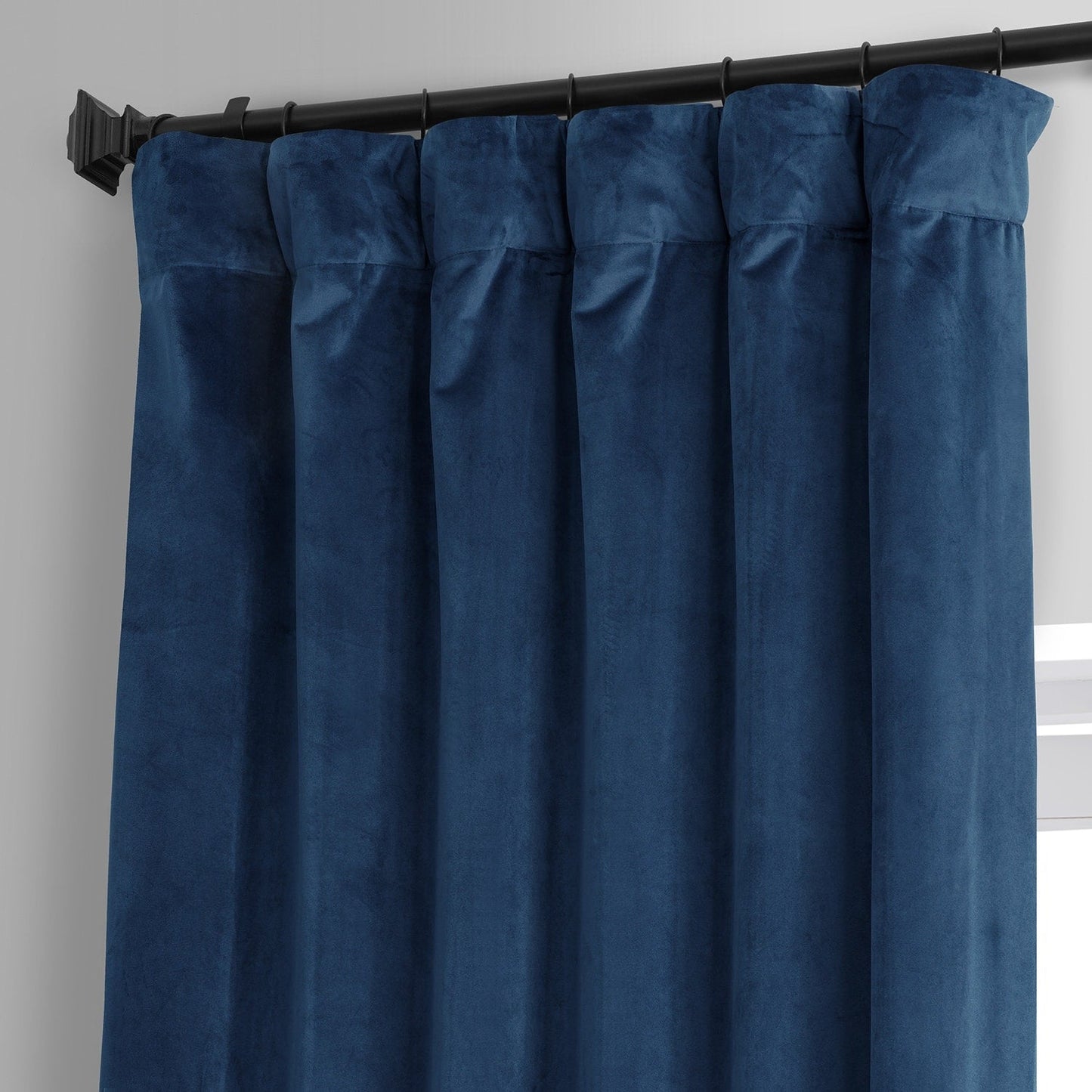 Exclusive Fabrics Signature Plush Velvet Hotel Blackout Curtains (1 Panel) - Luxury Soft Drapery for Light Control & Elegance
