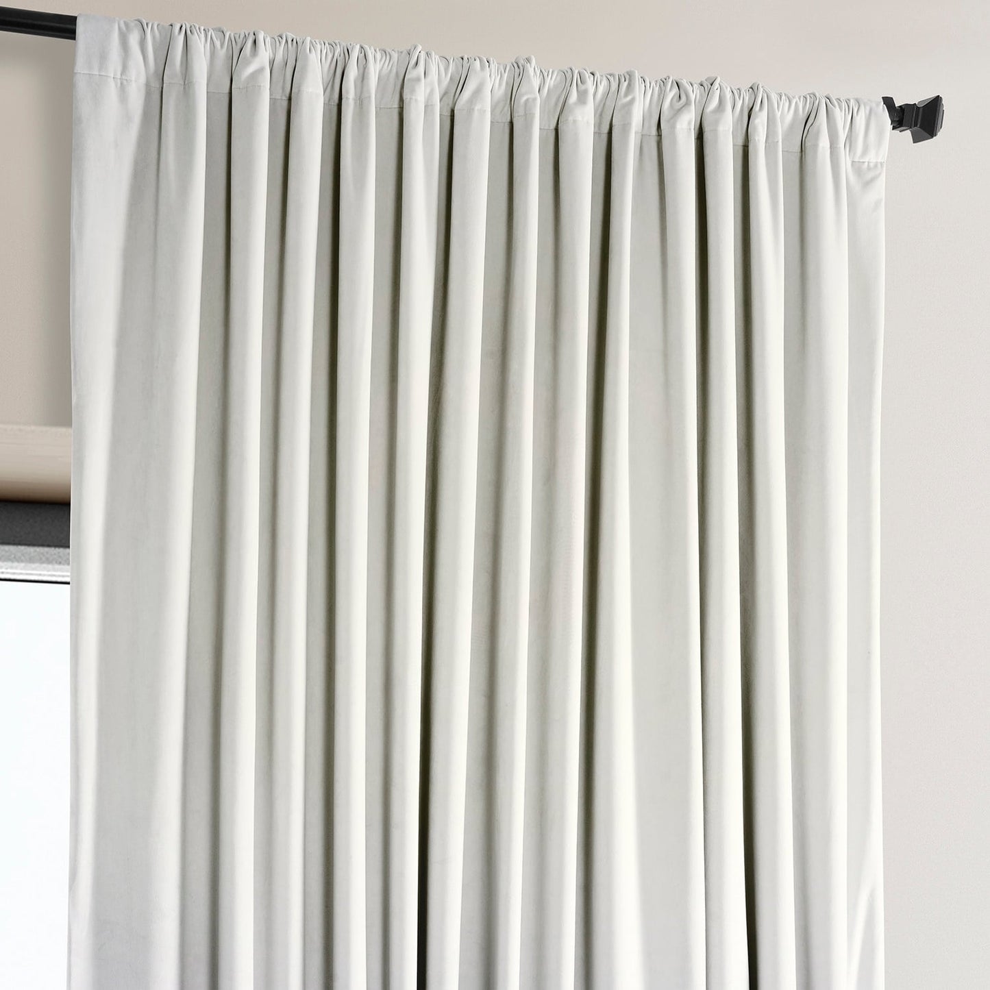 Exclusive Fabrics Signature Plush Velvet Hotel Blackout Curtains (1 Panel) - Luxury Soft Drapery for Light Control & Elegance