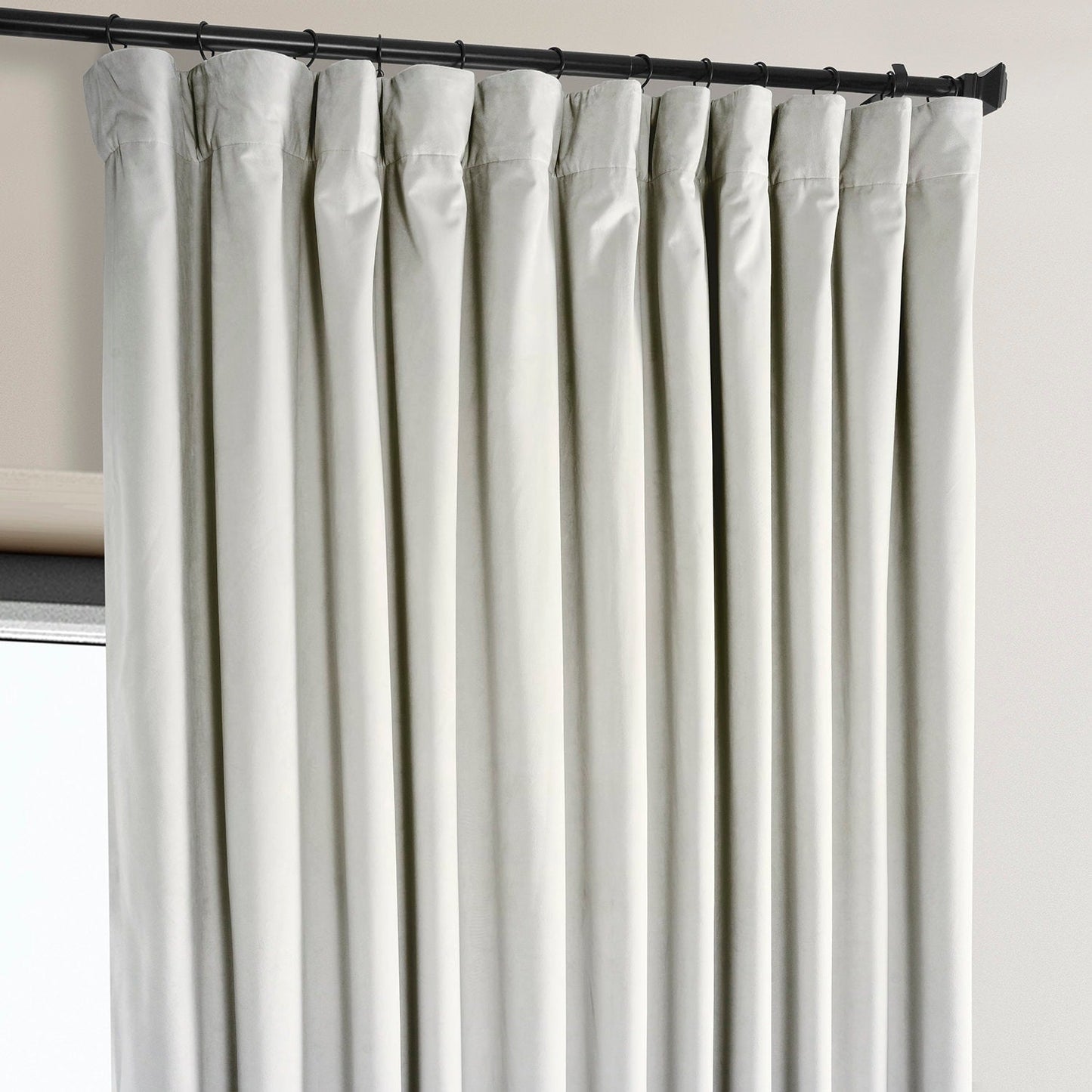 Exclusive Fabrics Signature Plush Velvet Hotel Blackout Curtains (1 Panel) - Luxury Soft Drapery for Light Control & Elegance