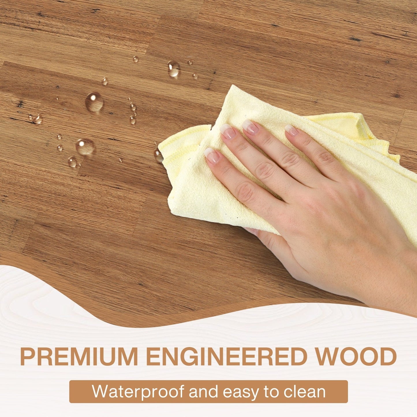 Farmhouse Dining Table for 6 People, 70.8-Inch Rectangular Wood Kitchen Table