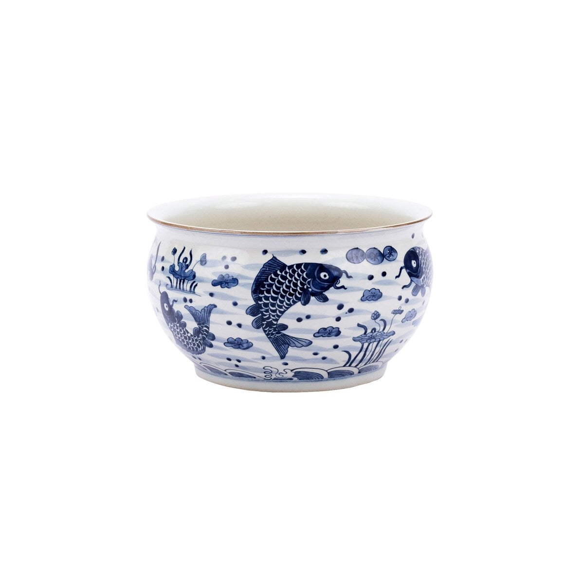 Fish Motif Orchid Decorative Bowl