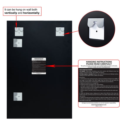 Frameless Beveled Prism Wall Mirror-Square/Rectangluar - Clear