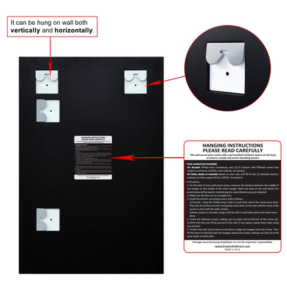 Frameless Beveled Prism Wall Mirror-Square/Rectangluar - Clear