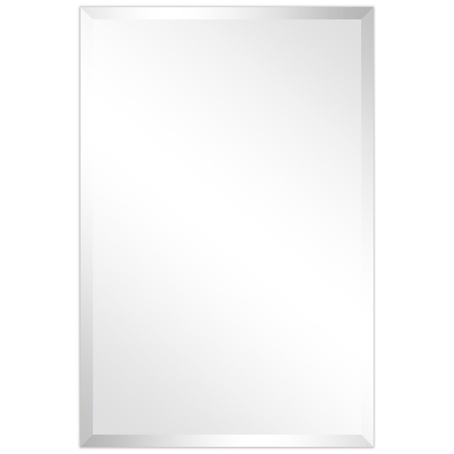 Frameless Beveled Prism Wall Mirror-Square/Rectangluar - Clear