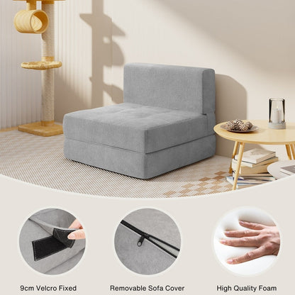 3 in 1 Convertible Flip Chair, Fold Down Chair, Flip Out Lounger Sleeper Bed