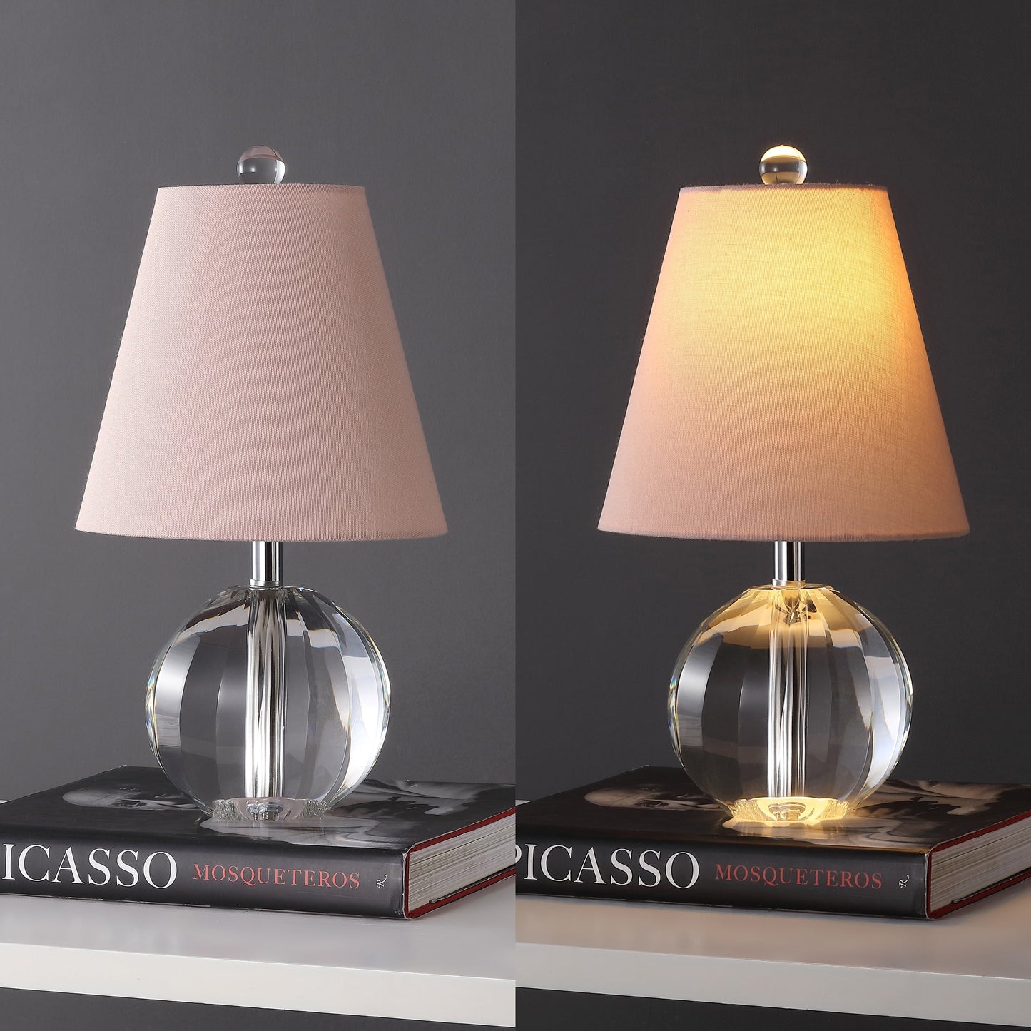 Goddard 16 Crystal Ball/Metal LED Table Lamp, By JONATHAN Y