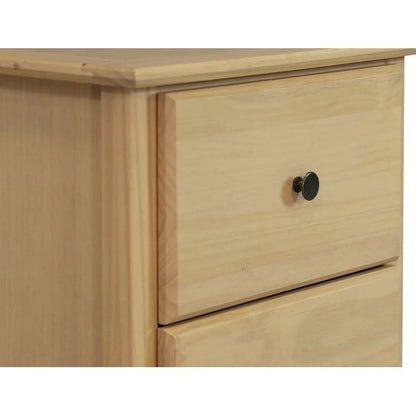 Grain Wood Furniture Shaker 2-drawer Solid Wood Nightstand